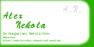 alex nekola business card